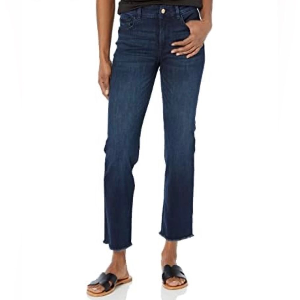 ✨DL1961 Mara Ankle Straight Leg Raw Hem Mid rise Mediterranean dark wash 26